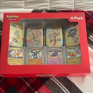 Pokemon 4-Pack with Vibrant Card Designs